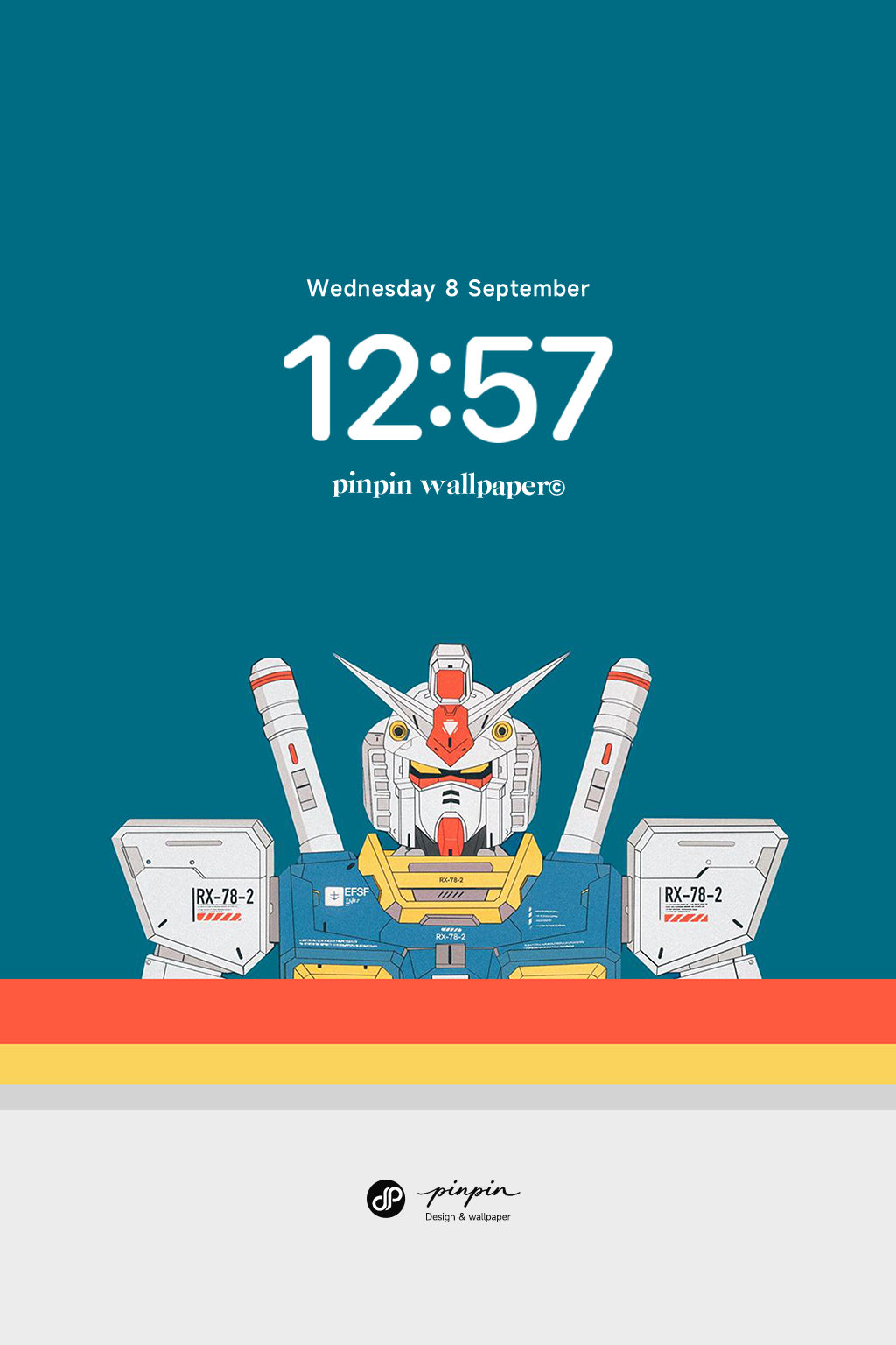 4K HD Apple Devices wallpaper Background Gradient Abstract Style GUNDAM RX-78-2  for phone and ipad imac macbook Wallpaprs 3 PACK