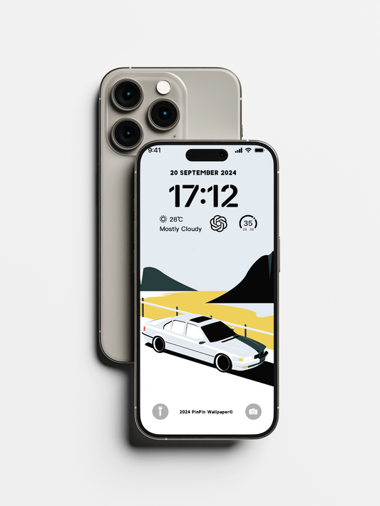 4K HD Phone Wallpaper Background -Illustration style BMW car No.7284 Wallpapers for iPhone and Android