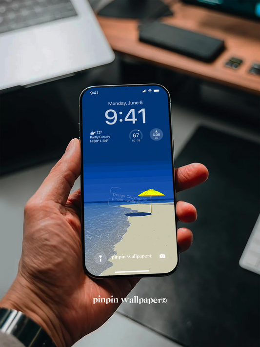 4K HD Phone Wallpaper Background -  Minimalist Gradient Style bule sumer wallpapers for iPhone and Android