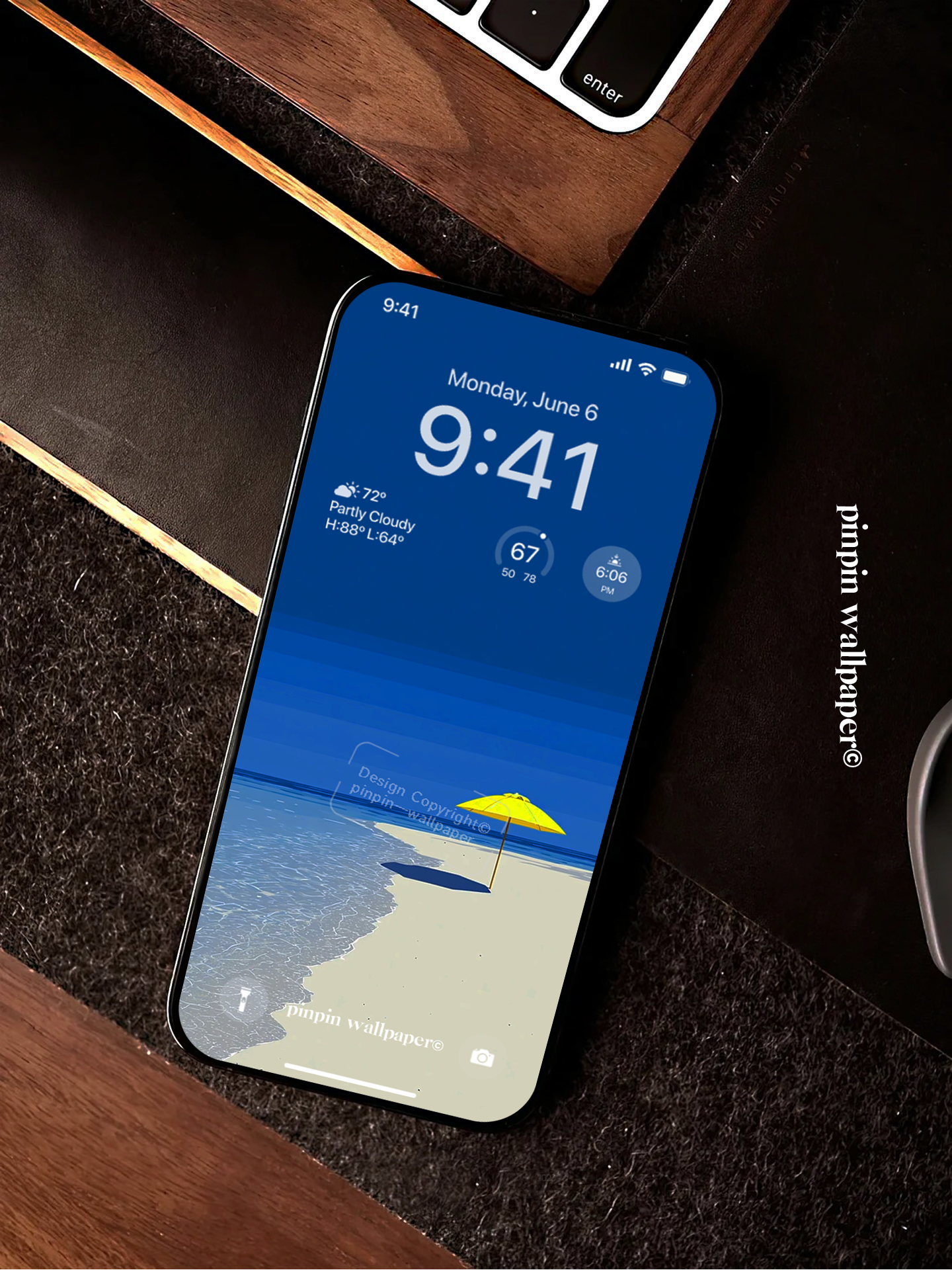 4K HD Phone Wallpaper Background -  Minimalist Gradient Style bule sumer wallpapers for iPhone and Android