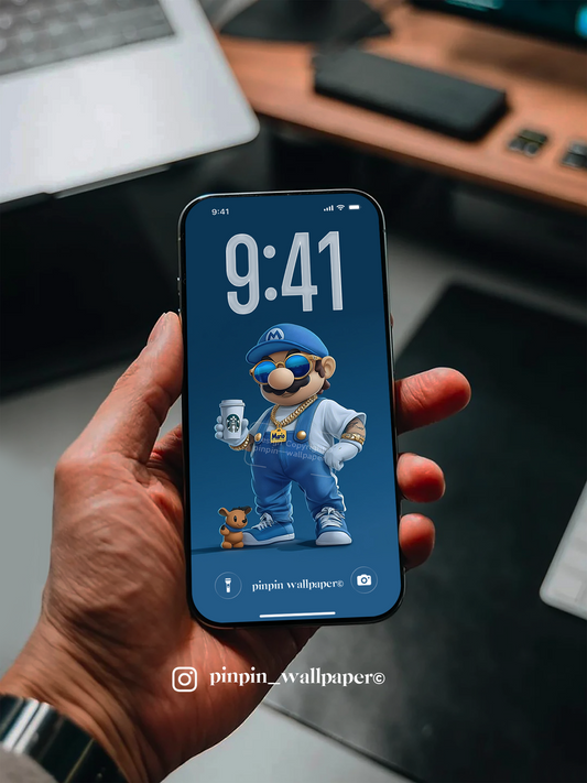 4K HD Phone Wallpaper Background -  NO.5873 Minimalist Gradient Style mario wallpapers for iPhone and Android