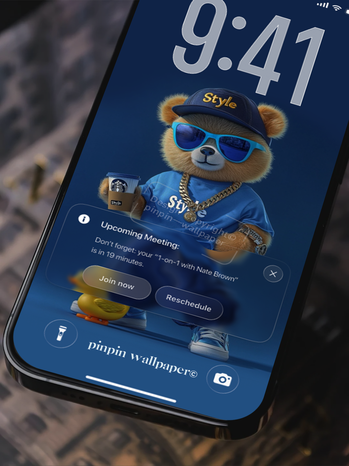 4K HD Phone Wallpaper Background -  NO.5874 Minimalist Gradient Style teddy bear wallpapers for iPhone and Android
