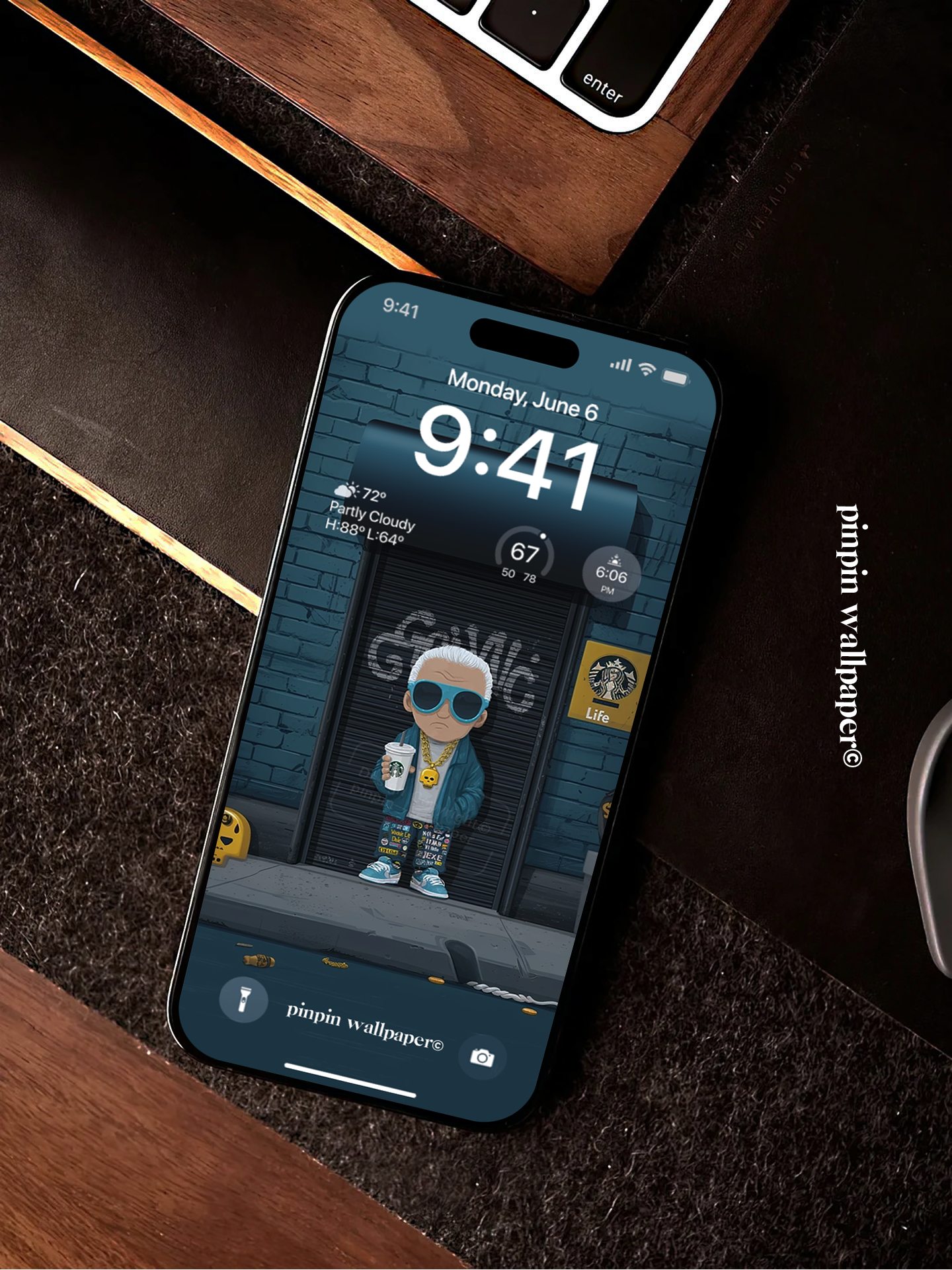 4K HD Phone Wallpaper Background -  NO.5724 Minimalist Gradient Style scrawl  wallpapers for iPhone and Android