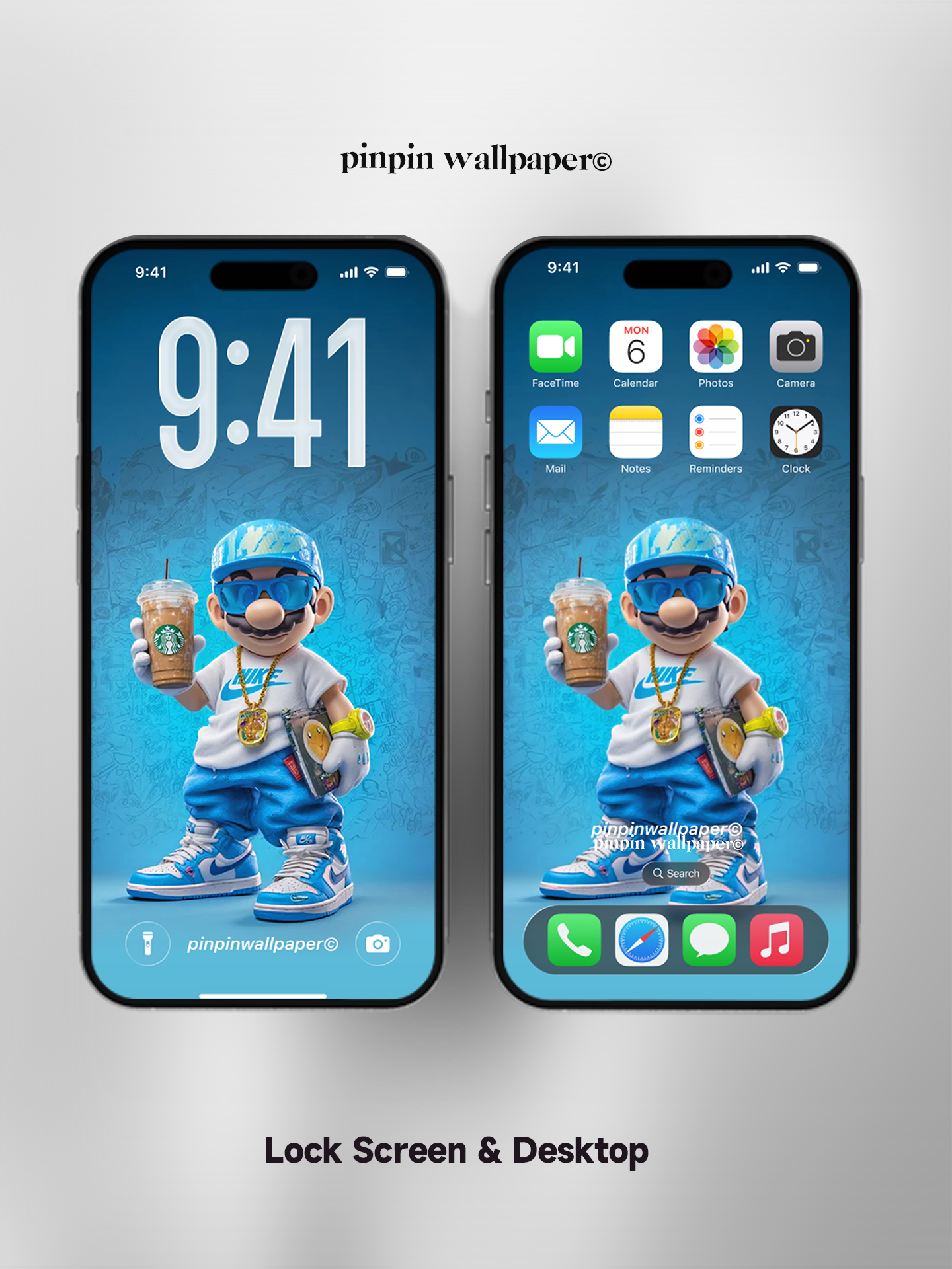 4K HD Phone Wallpaper Background -  NO.5876 Minimalist Gradient Style mario wallpapers for iPhone and Android