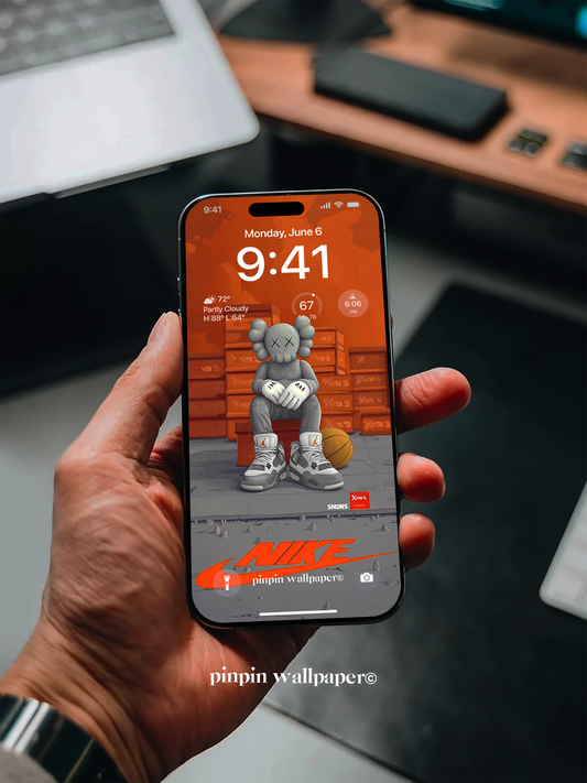 4K HD Phone Wallpaper Background -  NO.5726 Minimalist Gradient Style KAWS  wallpapers for iPhone and Android