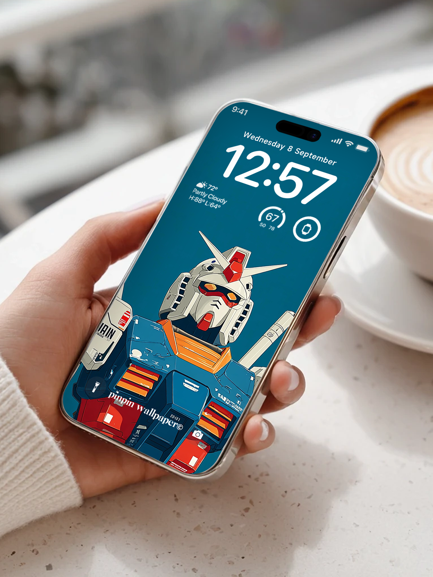 4K HD Phone Wallpaper Background - NO.6068 Minimalist Gradient Style Gundam RX-78 wallpapers for iPhone and Android