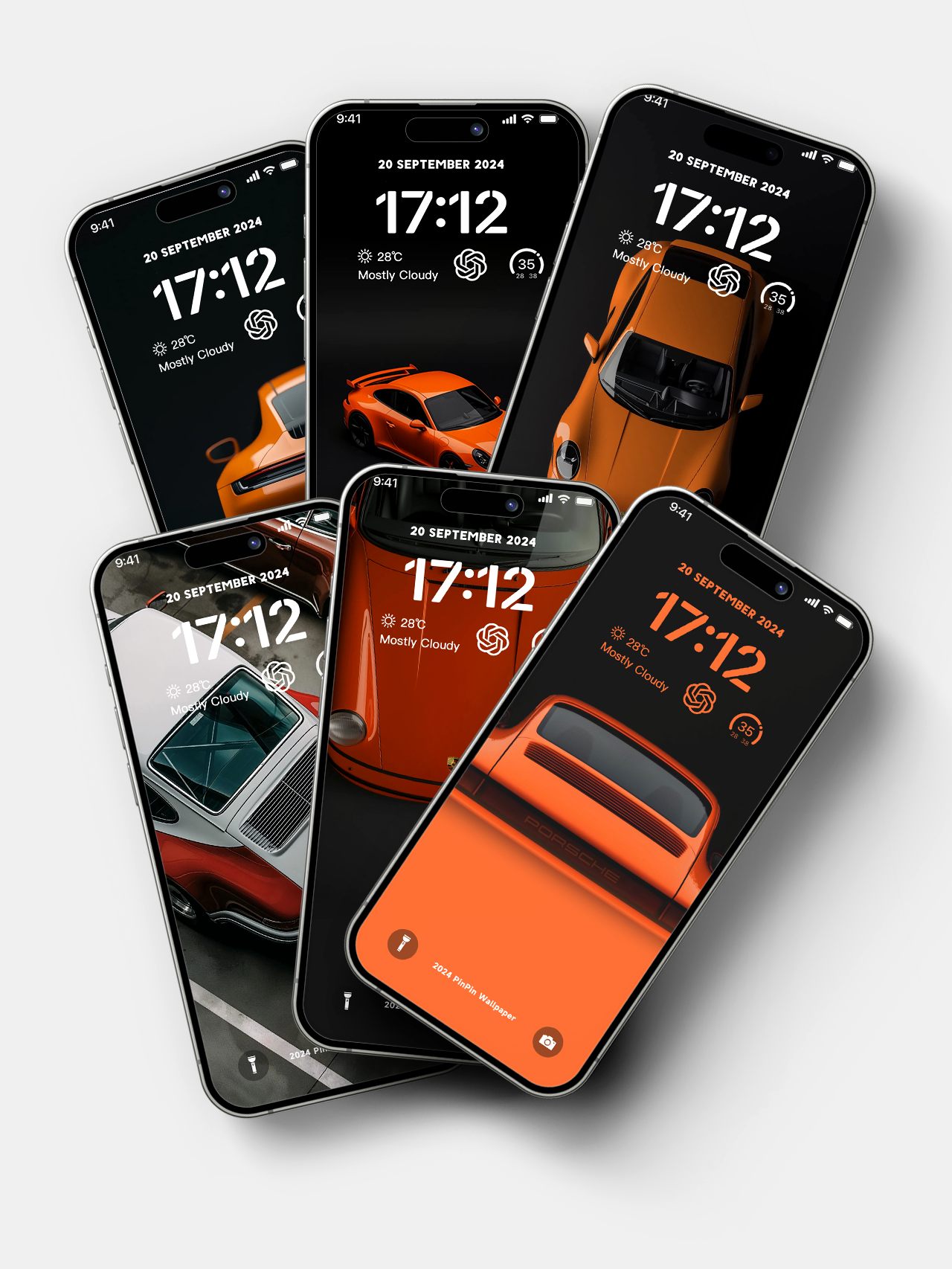 4K HD Wallpaper Background -6pack Porsche 911 for iPhone and Android 6PACK