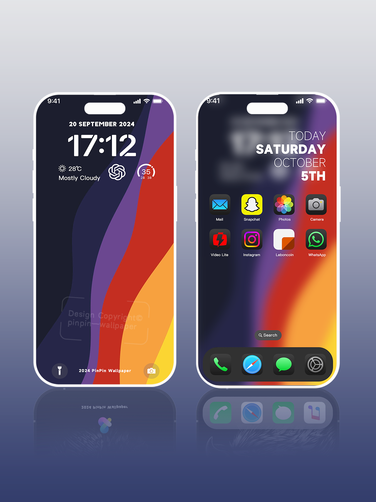 4K HD Wallpaper Background -Minimalist style gradient for iPhone and Android