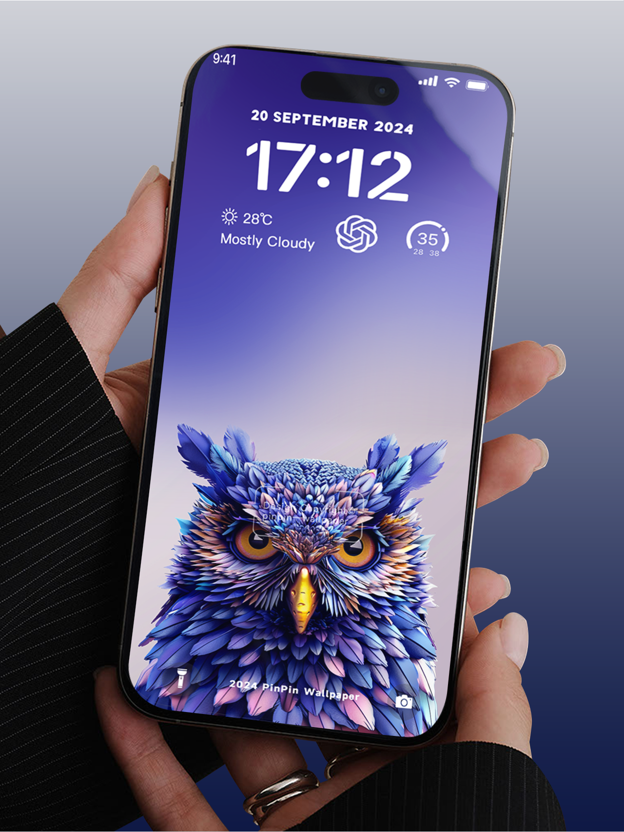 4K HD Wallpaper Background -Minimalist style owls 02 for iPhone and Android