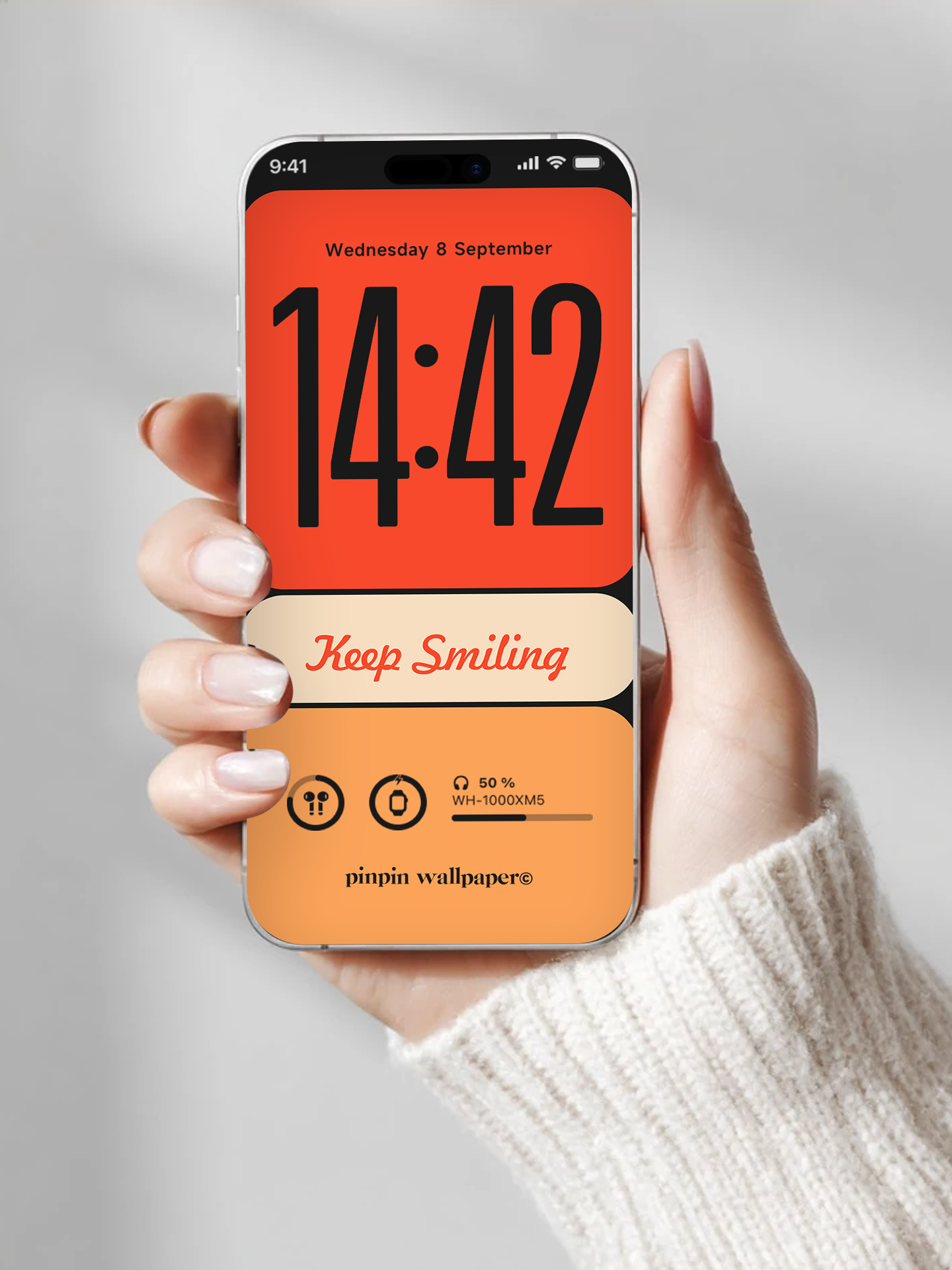 4K HD Phone Wallpaper Background - NO.6025 Keep smiling Wallpaper, Compatible with iPhone and Android Devices