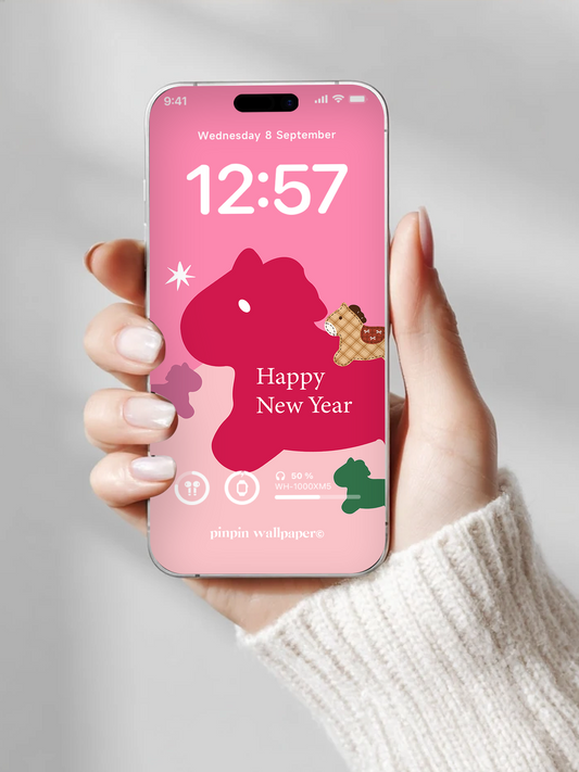 4K HD Phone Wallpaper Background - NO.6026 Hello 2026 Happy New Year Wallpaper, Compatible with iPhone and Android Devices