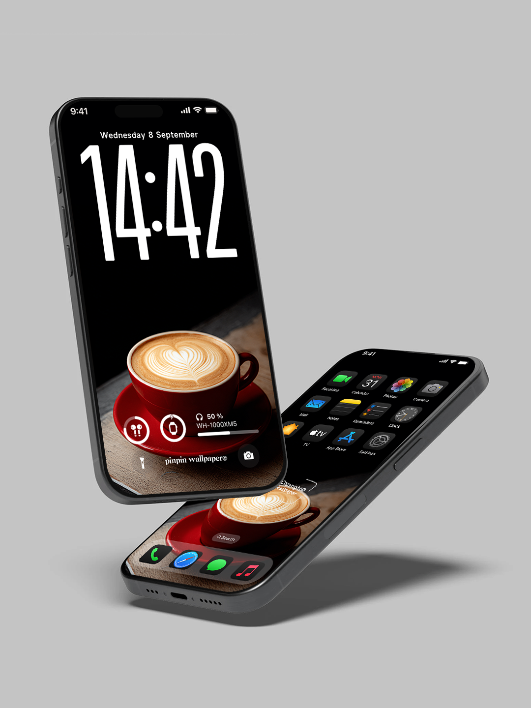 4K HD Phone Wallpaper Background - NO.6084 Minimalist Gradient Style red hot coffee wallpapers for iPhone and Android