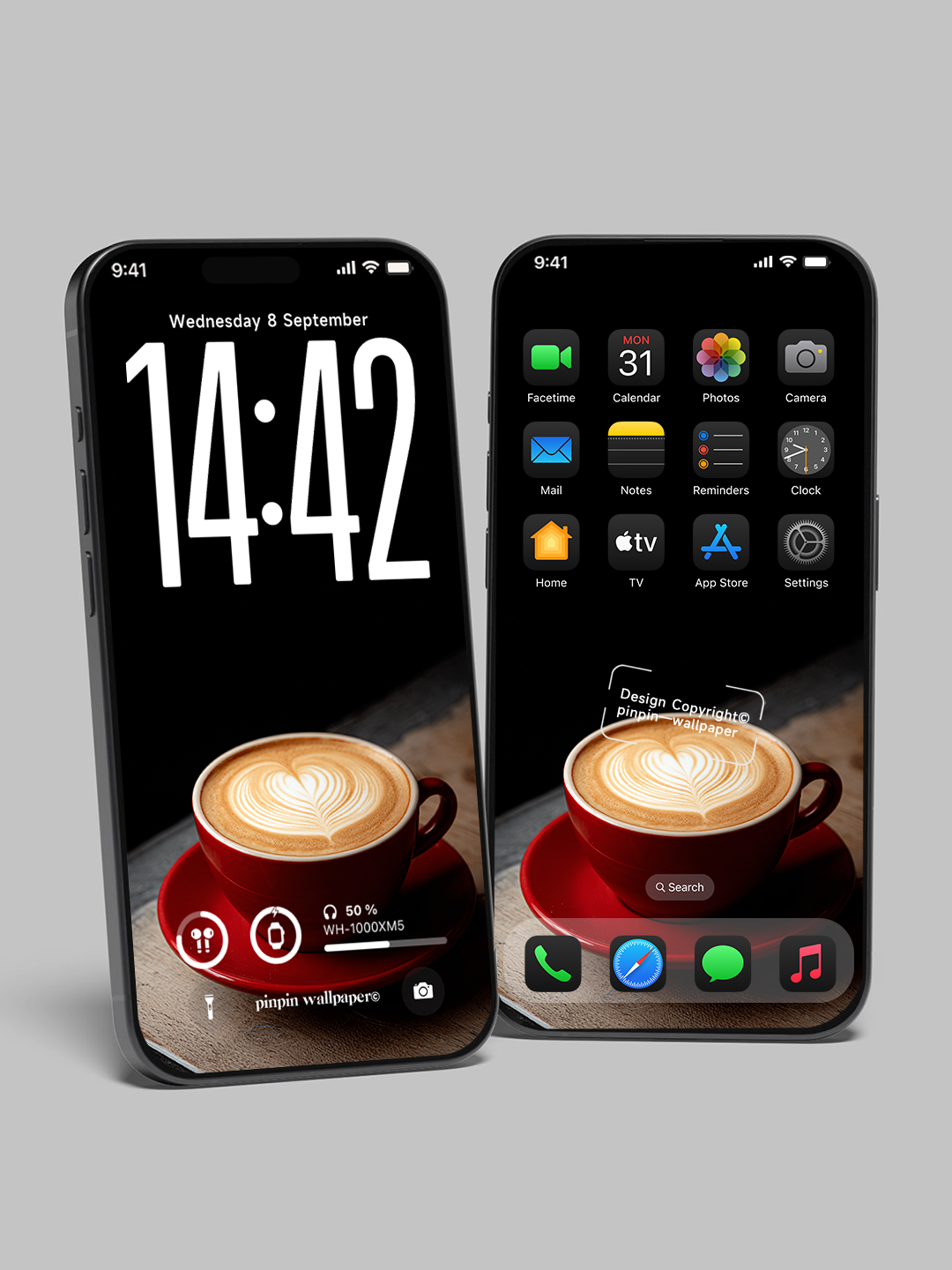 4K HD Phone Wallpaper Background - NO.6084 Minimalist Gradient Style red hot coffee wallpapers for iPhone and Android