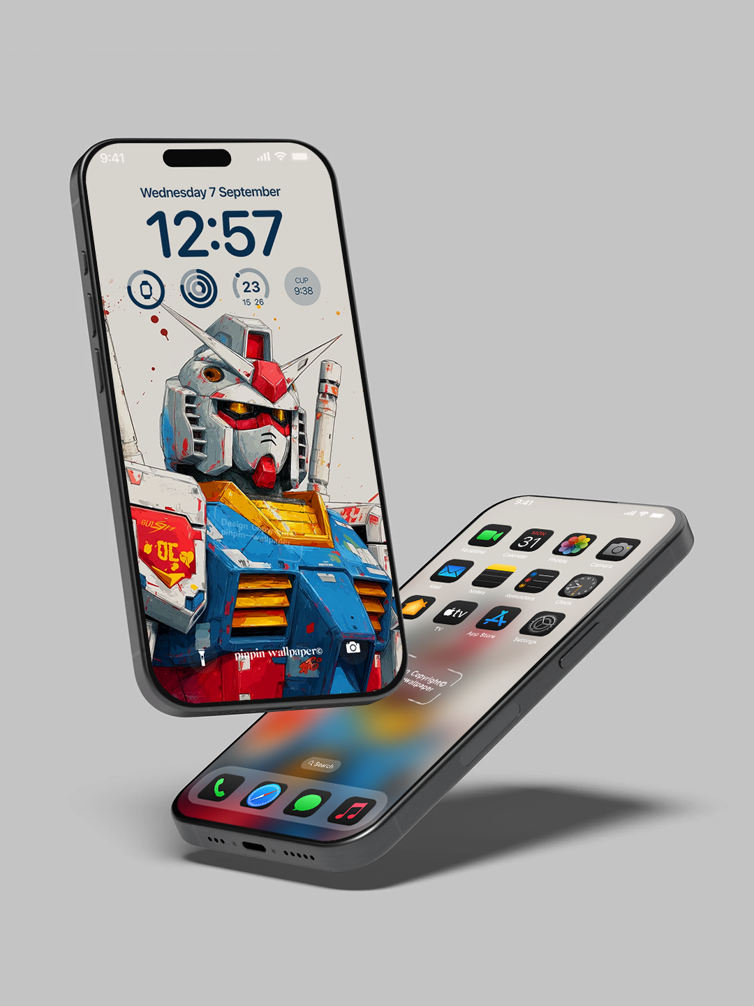 4K HD Phone Wallpaper Background - NO.6089 Minimalist Gradient Style Gundam RX-78 Classic Anime wallpapers for iPhone and Android