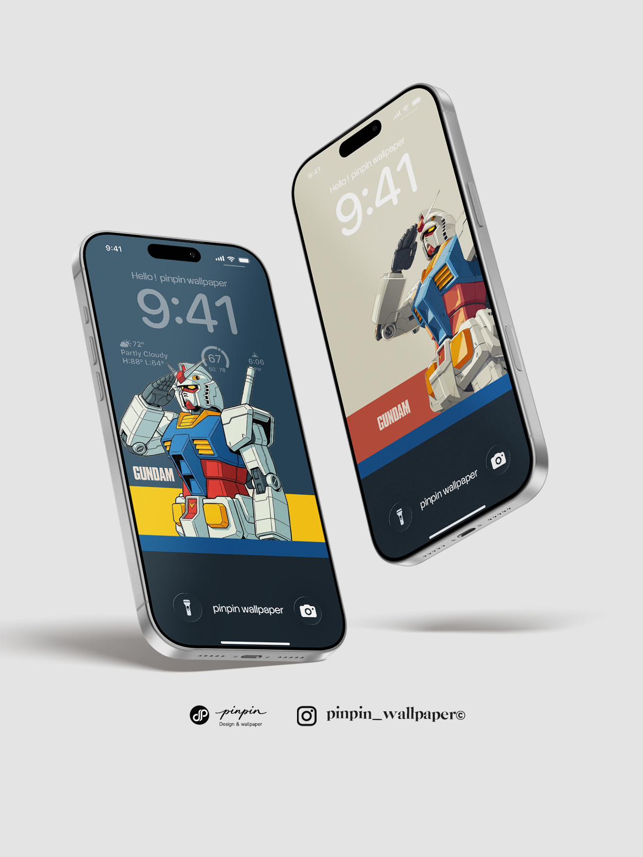 Gundam-RX-98 phone Wallpaper Pack with 6 Different Color Schemes: 8K HD Lock Screen Wallpapers