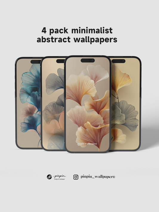 Abstract phone Wallpaper Pack with 4 Different Color Schemes: 8K HD Lock Screen Wallpapers
