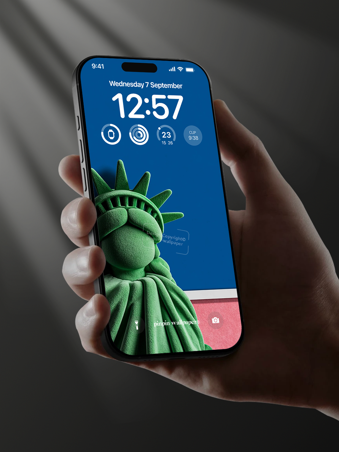 4K HD Phone Wallpaper Background - NO.6220 Minimalist Gradient Style Statue of Liberty wallpapers for iPhone and Android