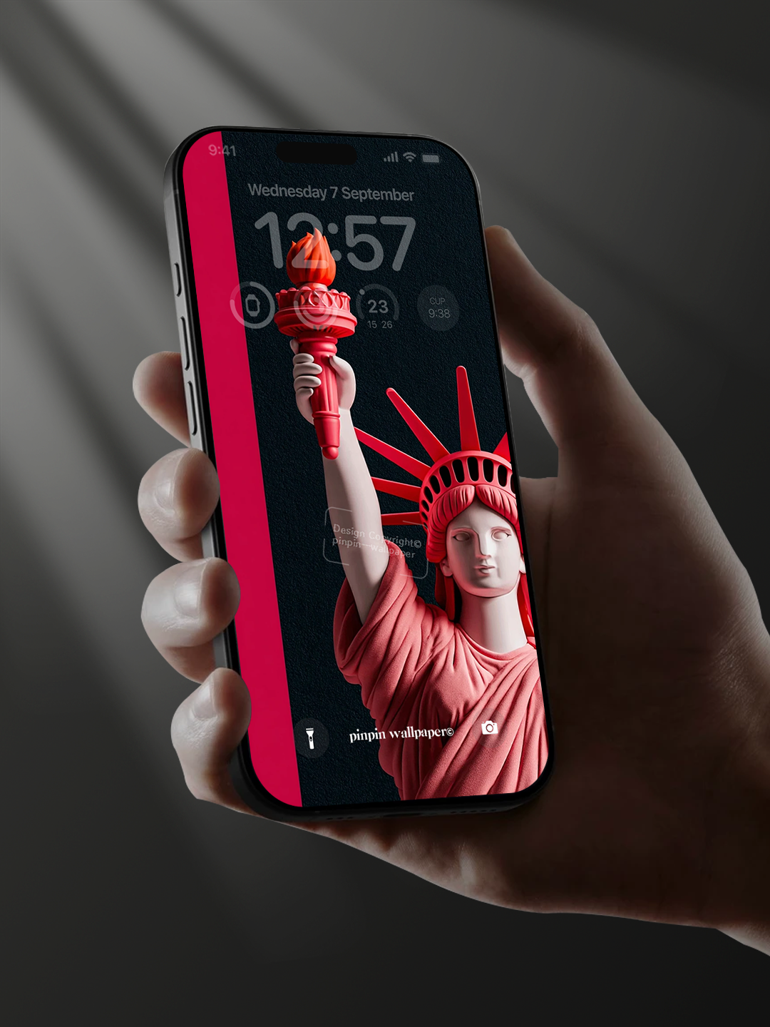 4K HD Phone Wallpaper Background - NO.6224 Minimalist Gradient Style Statue of Liberty wallpapers for iPhone and Android