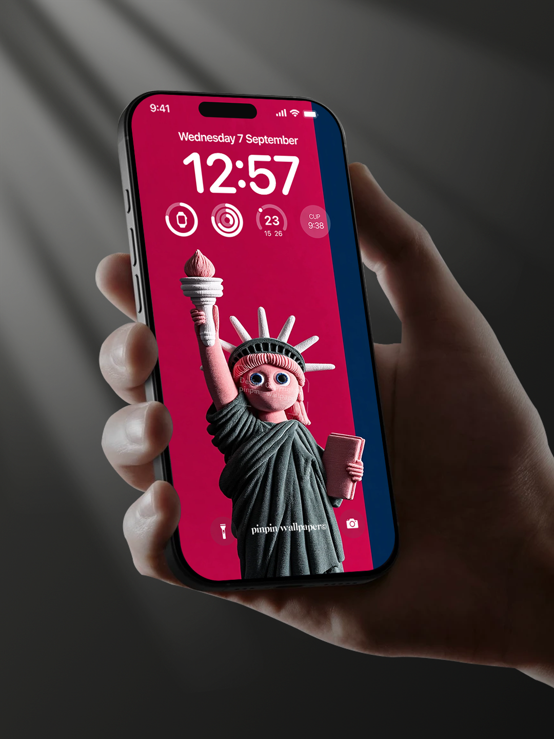 4K HD Phone Wallpaper Background - NO.6217 Minimalist Gradient Style Statue of Liberty wallpapers for iPhone and Android