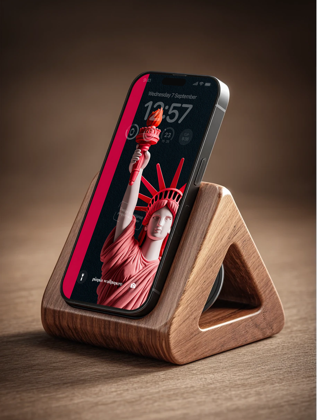 4K HD Phone Wallpaper Background - NO.6224 Minimalist Gradient Style Statue of Liberty wallpapers for iPhone and Android