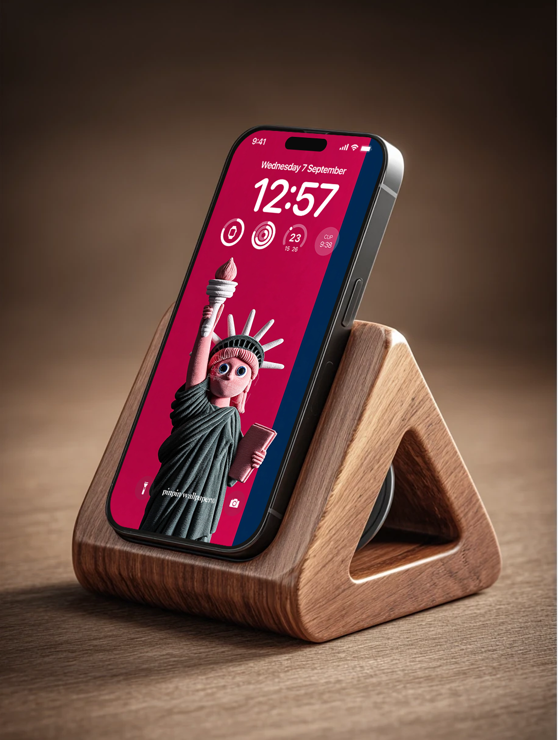 4K HD Phone Wallpaper Background - NO.6217 Minimalist Gradient Style Statue of Liberty wallpapers for iPhone and Android