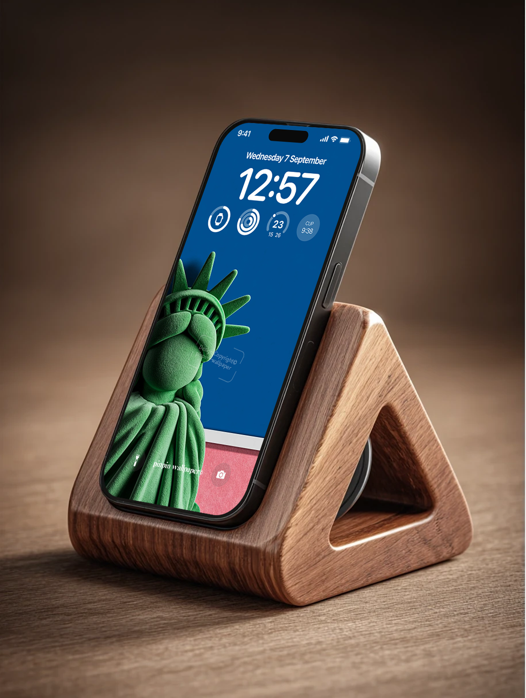 4K HD Phone Wallpaper Background - NO.6220 Minimalist Gradient Style Statue of Liberty wallpapers for iPhone and Android