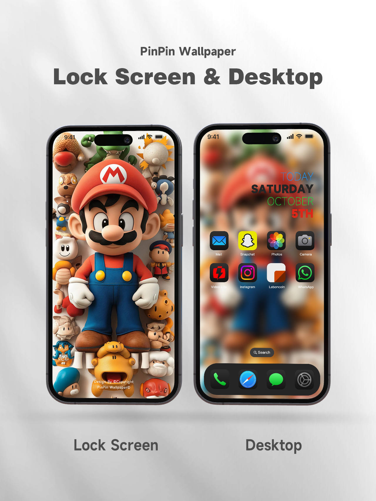 4K HD Phone Wallpaper Background - 3D Super Mario for iPhone and Android