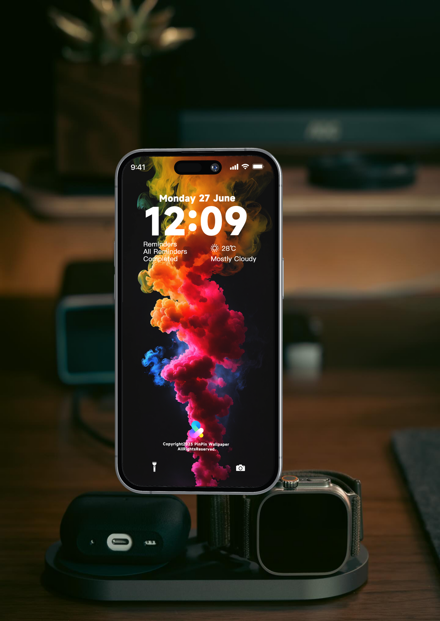 4K HD wallpaper background-color smoke geometry of iPhone and Android