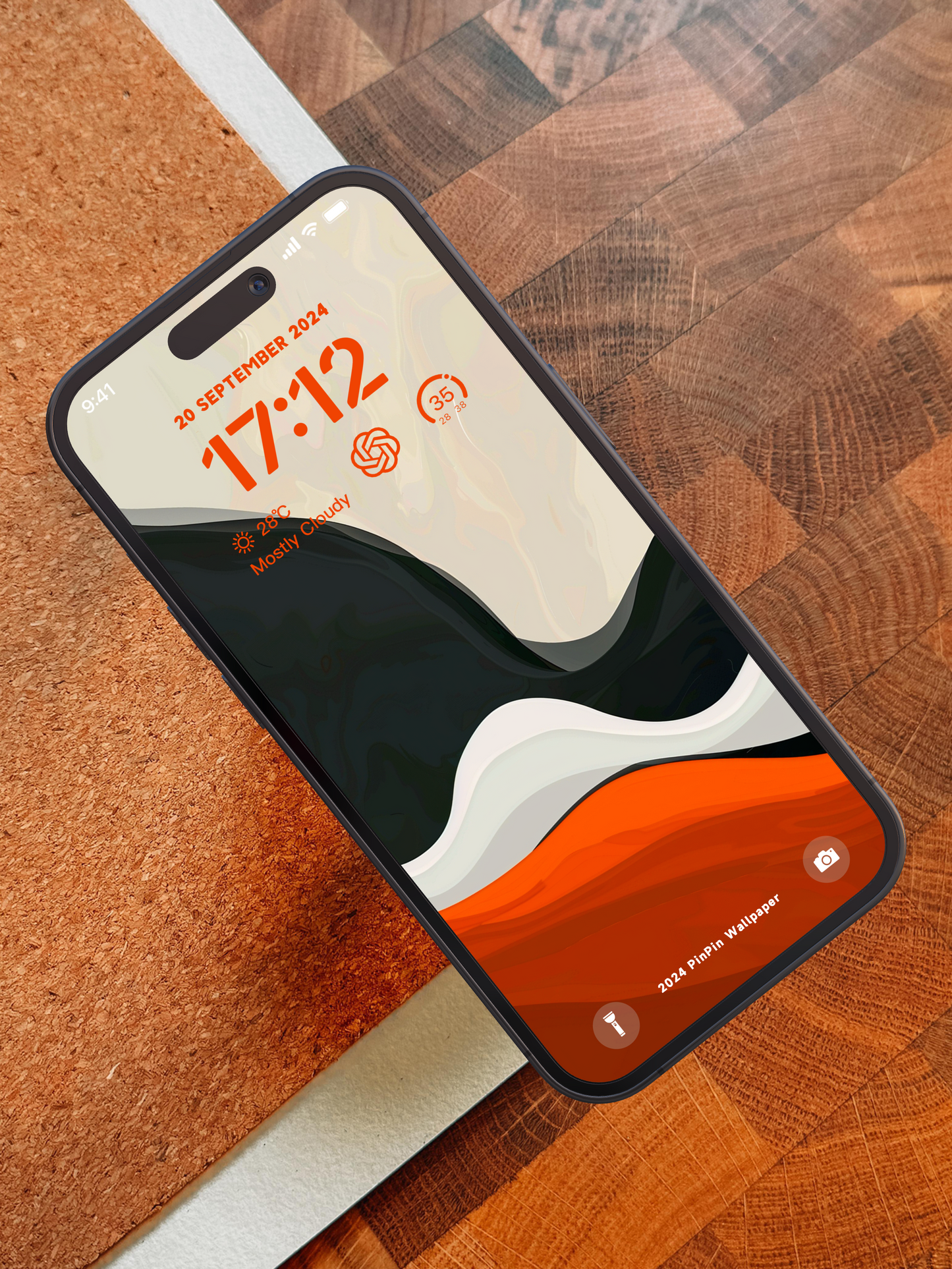 4K HD Wallpaper Background -orange Minimalist style gradient for iPhone and Android