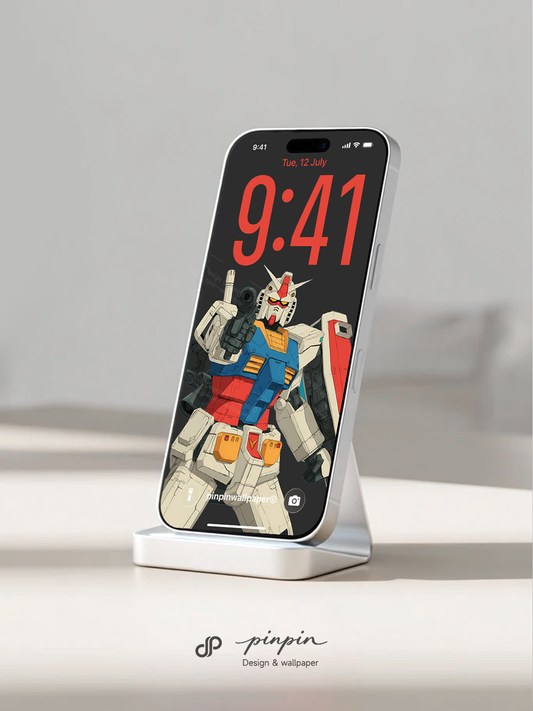 2026 Minimalist Gradient 4K Wallpaper for iPhone and Android | RX-78-2 Gundam