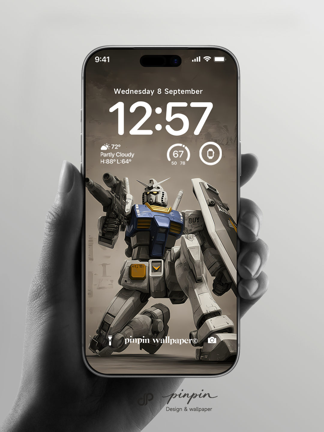 2026 Minimalist Gradient 4K Wallpaper for iPhone and Android | RX-78-2 Gundam