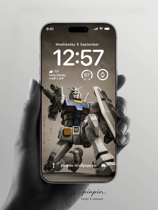 2026 Minimalist Gradient 4K Wallpaper for iPhone and Android | RX-78-2 Gundam