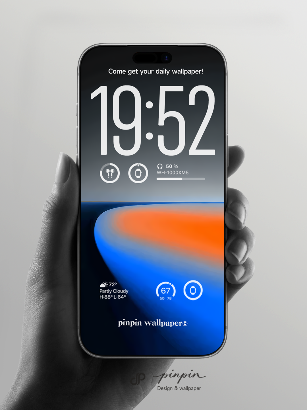 pinpin_wallpaper Minimalist Gradient 4K Wallpaper for iPhone and Android | No. 6337
