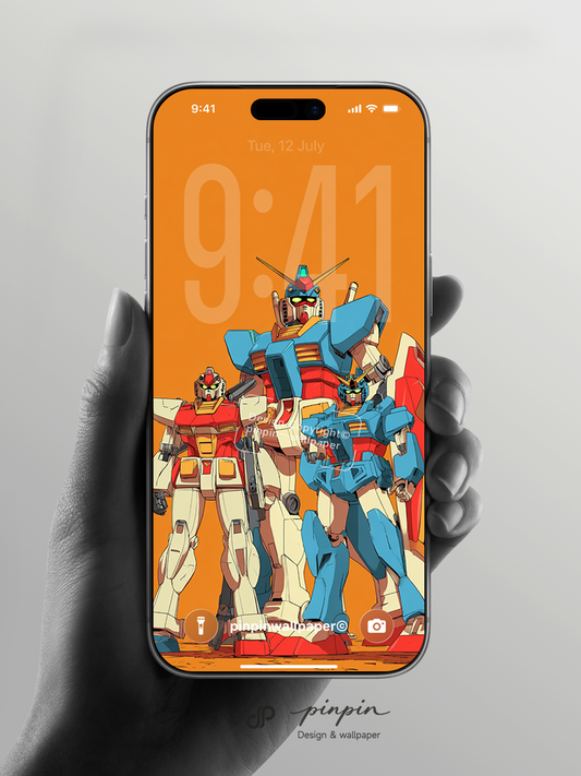 2026 Minimalist Gradient 4K Wallpaper for iPhone and Android | RX-78-2 Gundam
