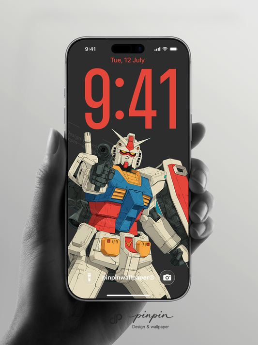 2026 Minimalist Gradient 4K Wallpaper for iPhone and Android | RX-78-2 Gundam