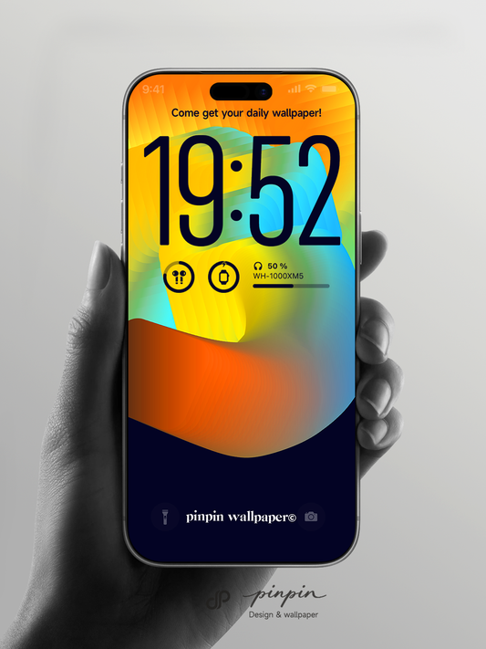 pinpin_wallpaper Minimalist Gradient 4K Wallpaper for iPhone and Android | No. 6352
