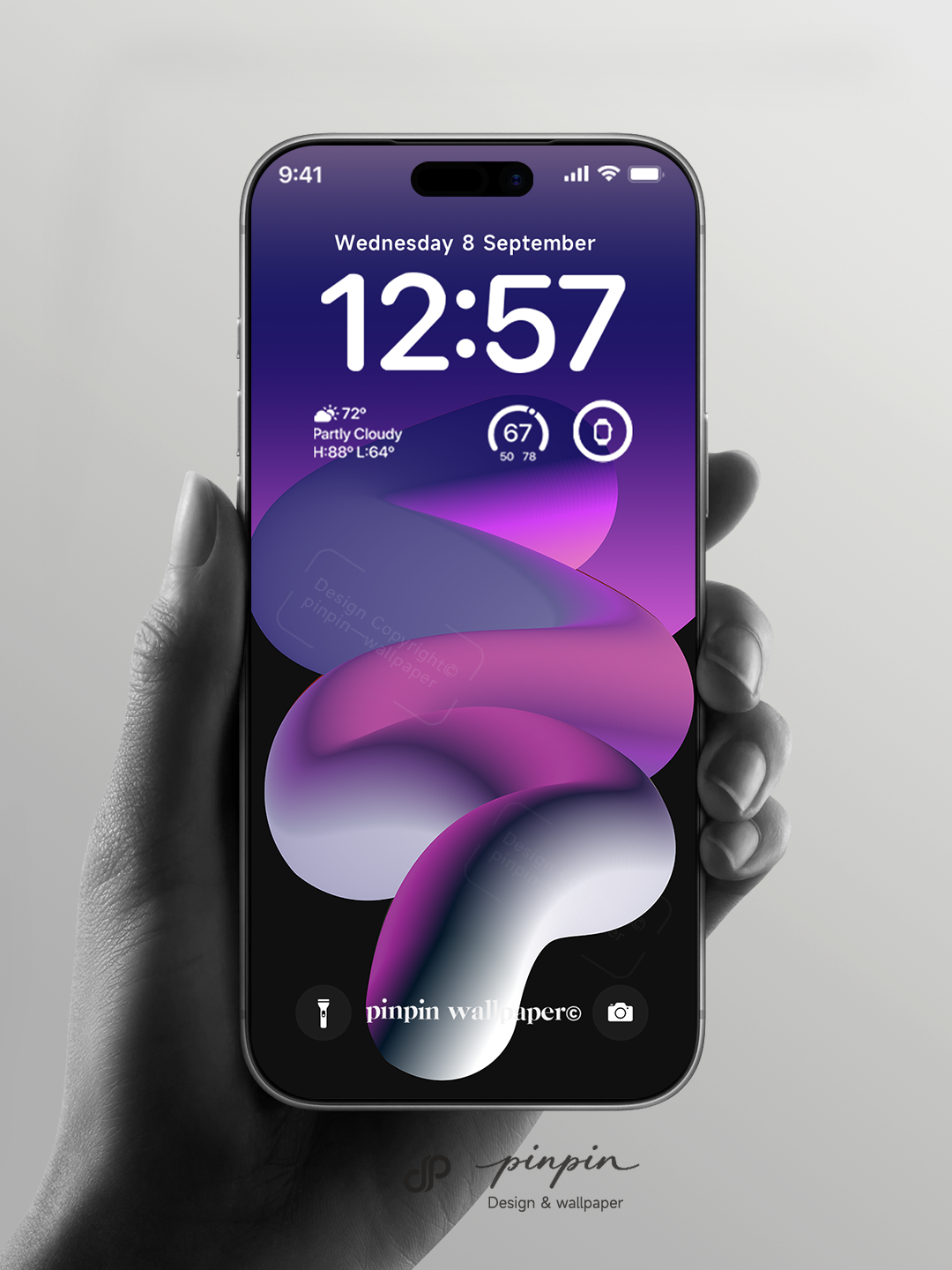 pinpin_wallpaper Minimalist Gradient 4K Wallpaper for iPhone and Android | No. 6358