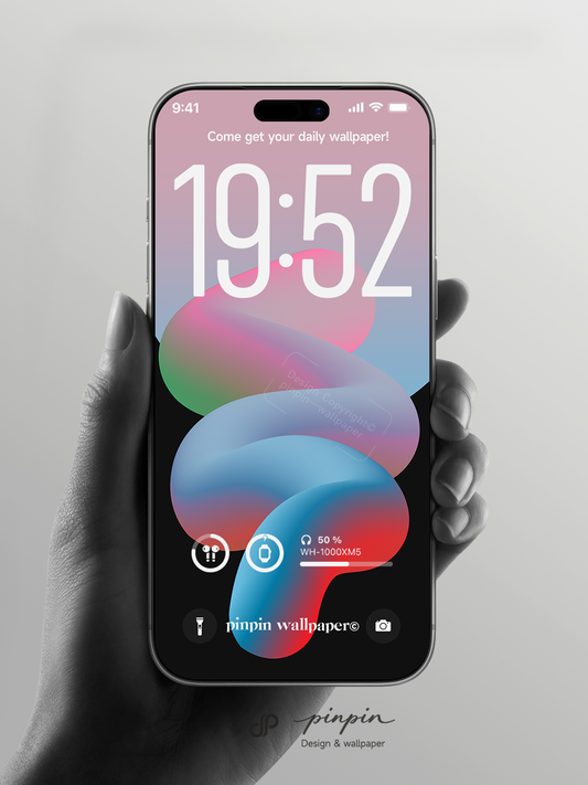 pinpin_wallpaper Minimalist Gradient 4K Wallpaper for iPhone and Android | No. 6355
