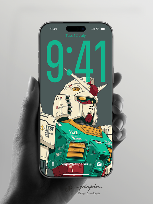 2026 Minimalist Gradient 4K Wallpaper for iPhone and Android | RX-78-2 Gundam