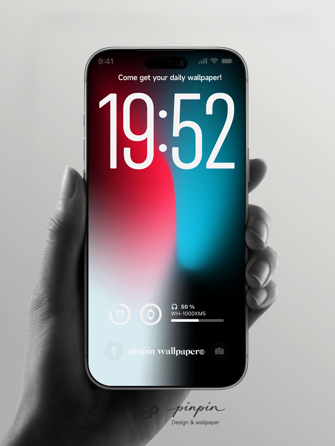 pinpin_wallpaper Minimalist Gradient 4K Wallpaper for iPhone and Android | No. 6341