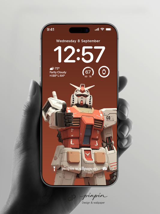 2026 Minimalist Gradient 4K Wallpaper for iPhone and Android | RX-78-2 Gundam
