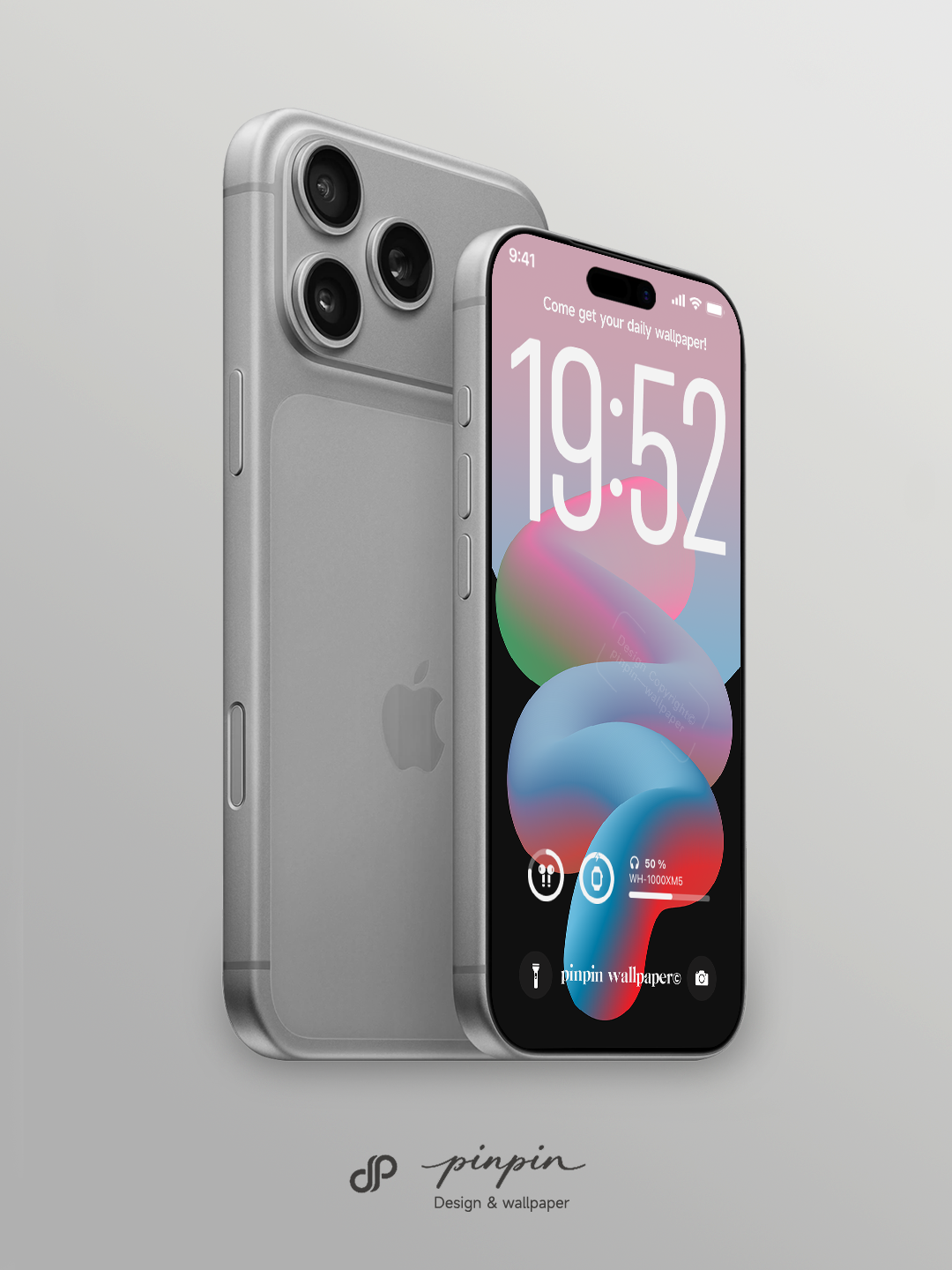 pinpin_wallpaper Minimalist Gradient 4K Wallpaper for iPhone and Android | No. 6355