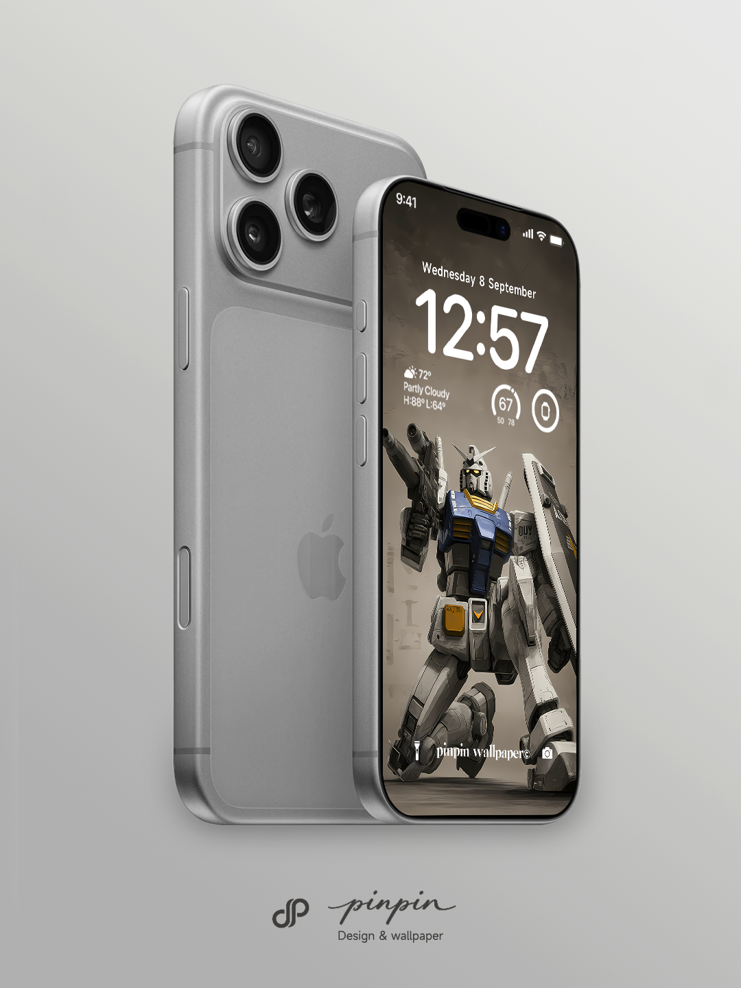 2026 Minimalist Gradient 4K Wallpaper for iPhone and Android | RX-78-2 Gundam
