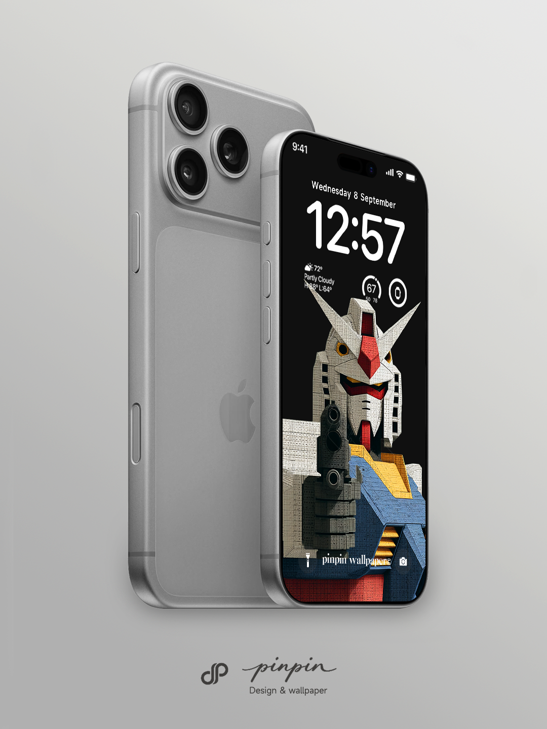 Gundam Rx-78 Minimalist Gradient 4K Wallpaper for iPhone and Android | No. 6360