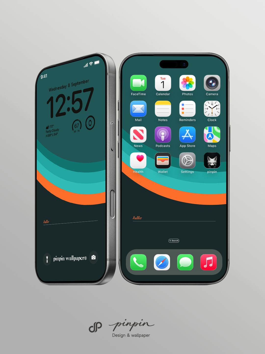 pinpin_wallpaper Minimalist Gradient 4K Wallpaper for iPhone and Android | No. 6307
