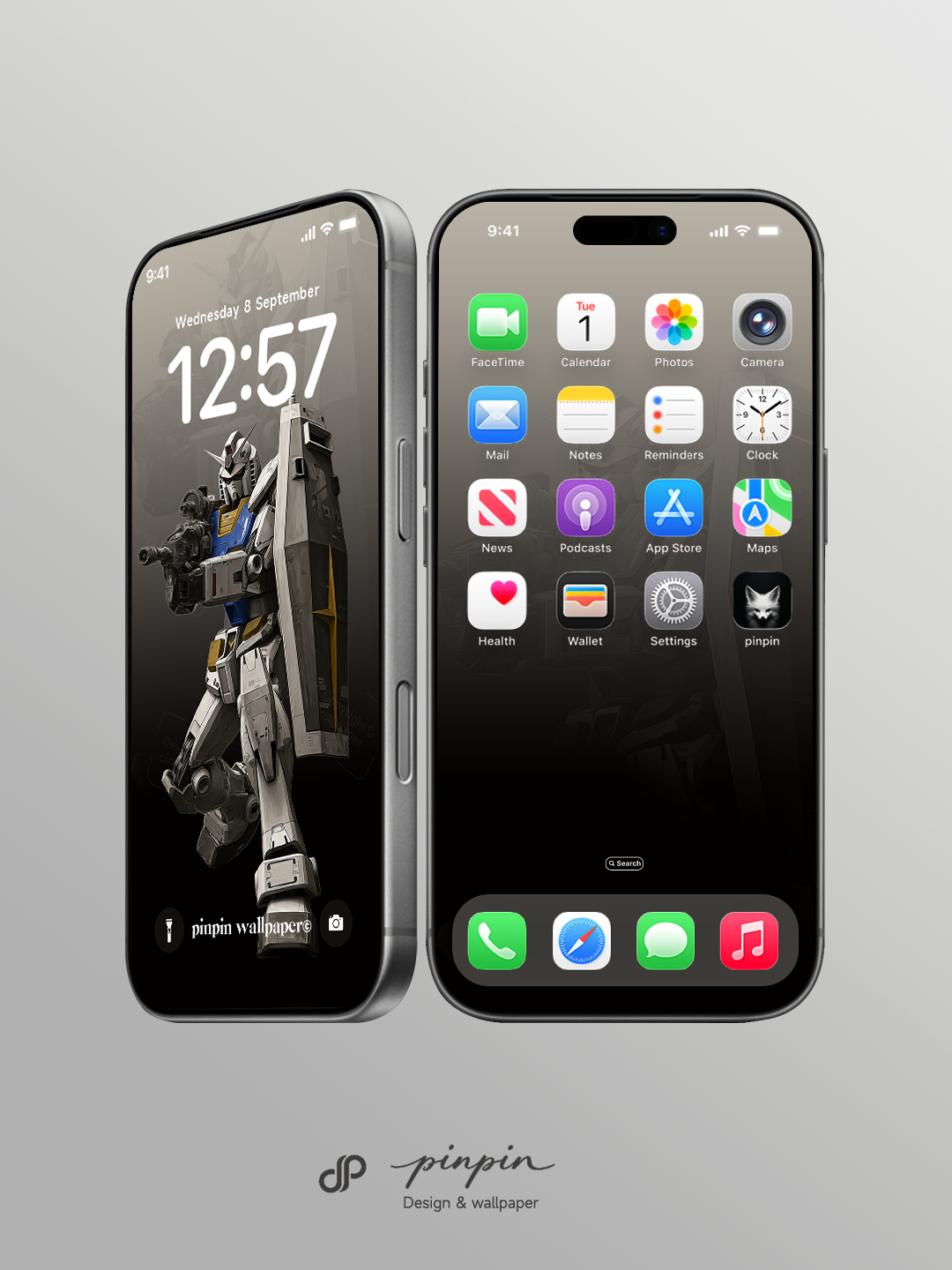 2026 Minimalist Gradient 4K Wallpaper for iPhone and Android | RX-78-2 Gundam