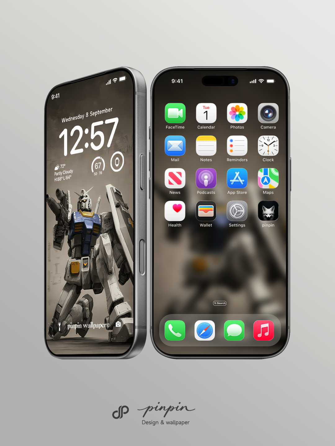2026 Minimalist Gradient 4K Wallpaper for iPhone and Android | RX-78-2 Gundam