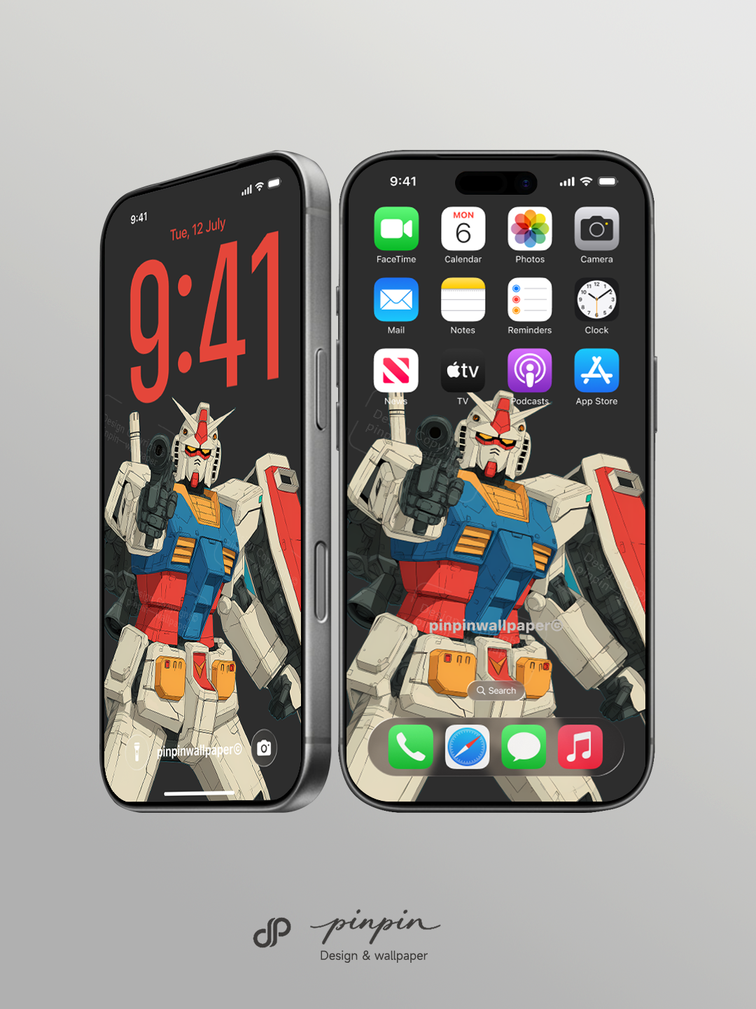 2026 Minimalist Gradient 4K Wallpaper for iPhone and Android | RX-78-2 Gundam