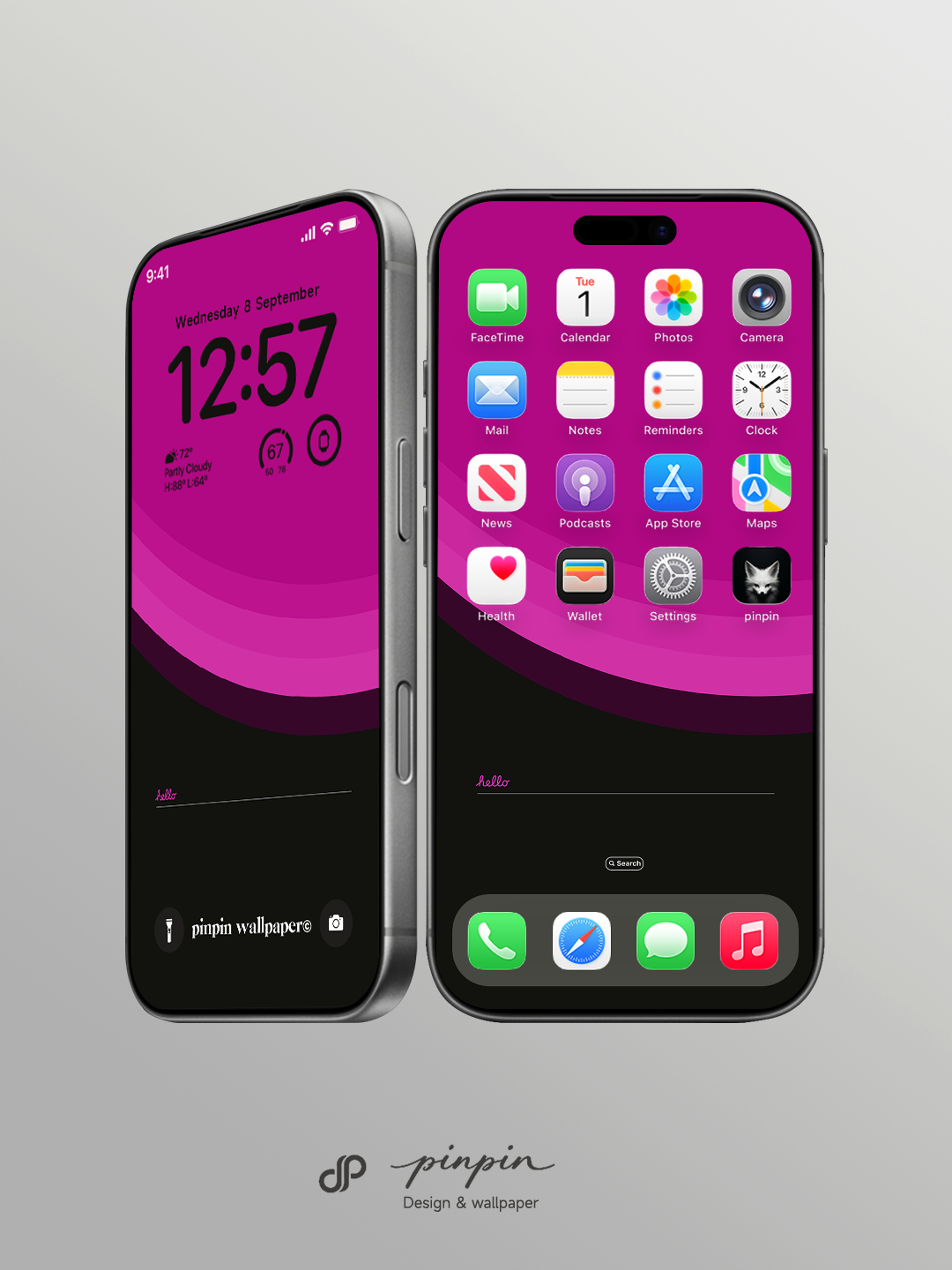 pinpin_wallpaper Minimalist Gradient 4K Wallpaper for iPhone and Android | No. 6306