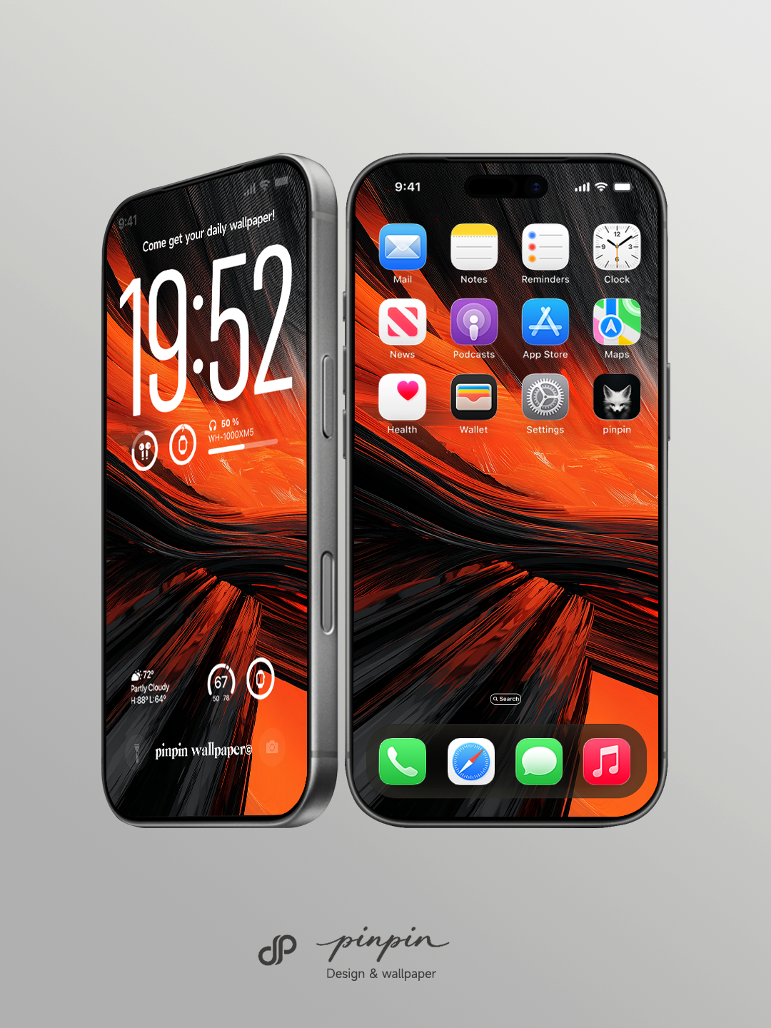 pinpin_wallpaper Minimalist Gradient 4K Wallpaper for iPhone and Android | No. 6336